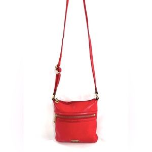 Fossil Red Leather Swing Pack Hipster Small Crossbody Bag Purse 3253sl